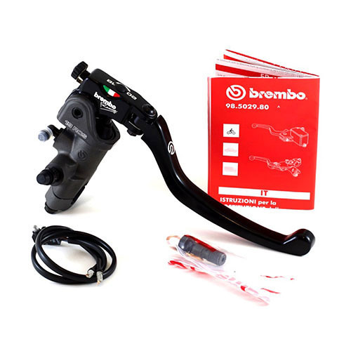 BREMBO BRAKE RADIAL MASTER CYLINDER SCOOTER PR 14X18-20 14RCS (FORGED-WITH FOLDABLE LEVER) LEFT 110A26365