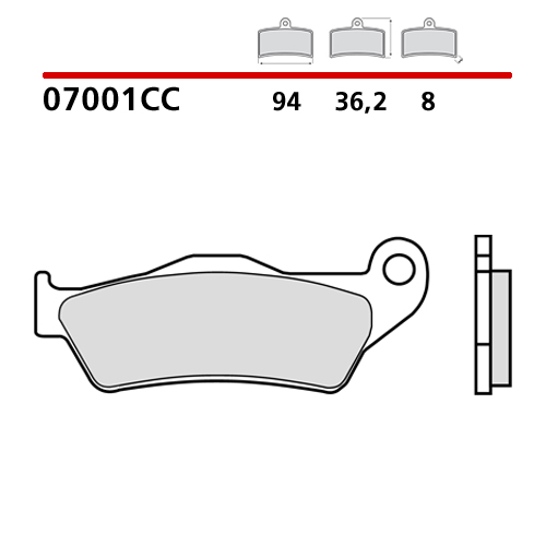 BREMBO BRAKE PADS CARBON CERAMIC 0700135