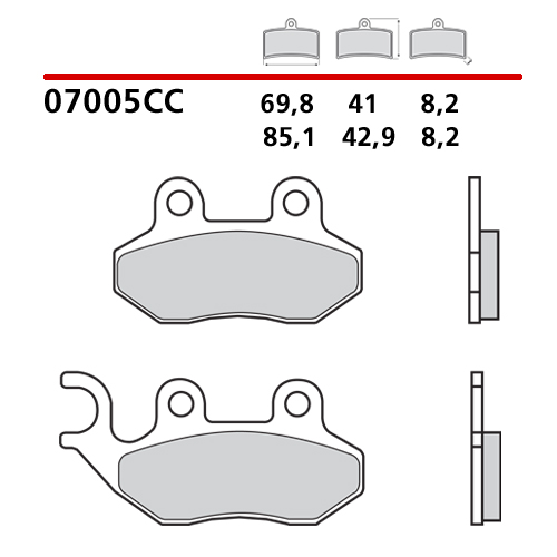 BREMBO BRAKE PADS CARBON CERAMIC 07005CC