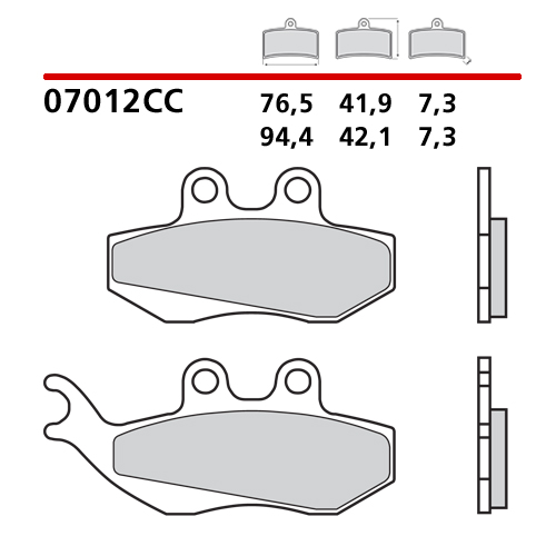 BREMBO ΤΑΚΑΚΙΑ ΦΡΕΝΩΝ CARBON CERAMIC 07012CC