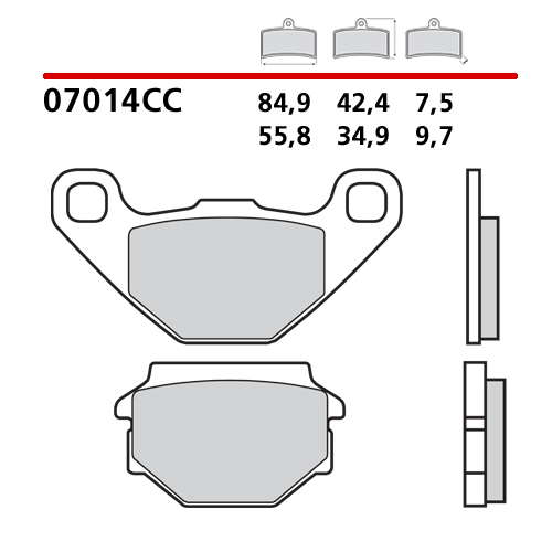 BREMBO BRAKE PADS CARBON CERAMIC 07014CC