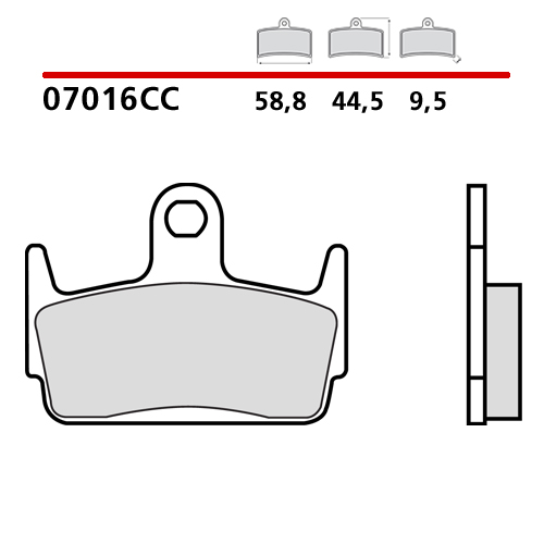 BREMBO BRAKE PADS CARBON CERAMIC 07016CC