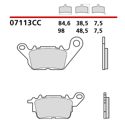 BREMBO BRAKE PADS CARBON CERAMIC 07113CC