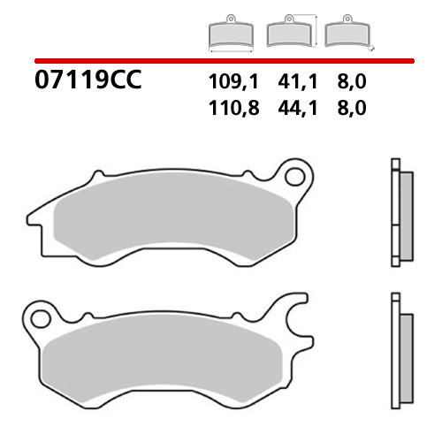 BREMBO BRAKE PADS CARBON CERAMIC 07119CC