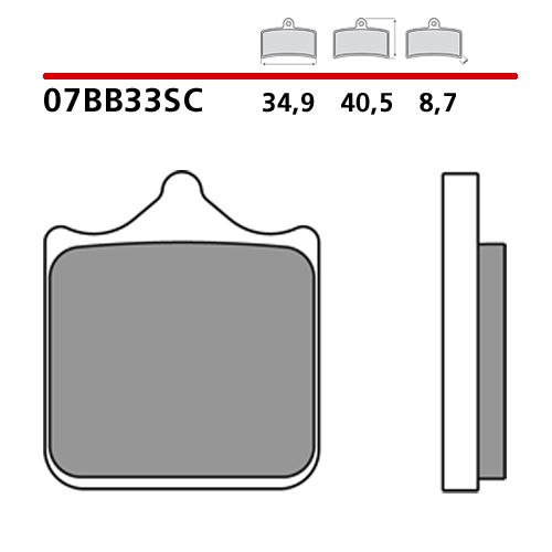 BREMBO BRAKE PADS ROAD/SPORT SINTERED  07BB33SR