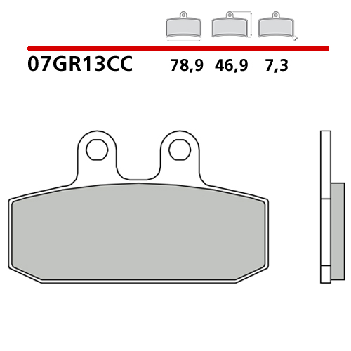 BREMBO BRAKE PADS CARBON CERAMIC 07GR13CC