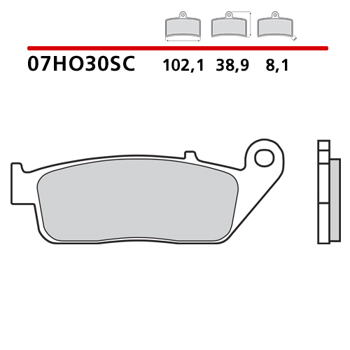 BREMBO BRAKE PADS ROAD/SPORT SINTERED HONDA  07HO30SR
