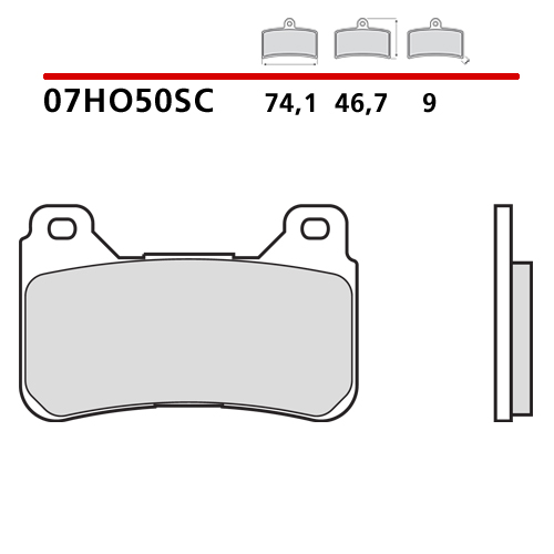 BREMBO BRAKE PADS ROAD/SPORT SINTERED HONDA  07HO50SR