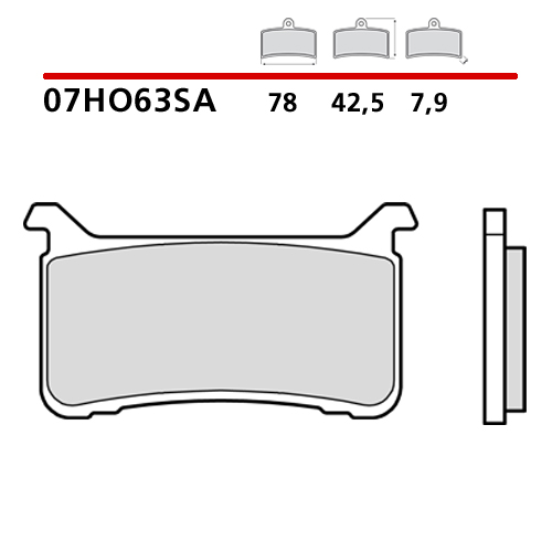 BREMBO BRAKE PADS SINTERED TOURING ROAD FRONT 07HO63SA