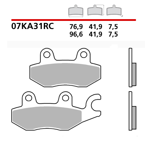 BREMBO BRAKE PADS RACING KAWASAKI 07KA31RC
