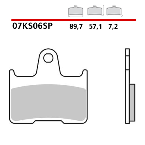 BREMBO BRAKE PADS SINTERED TOURING RACING REAR 07KS06SP