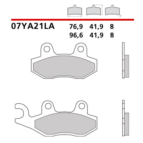BREMBO BRAKE PADS SINTERED TOURING ROAD YAMAHA  07YA21LA