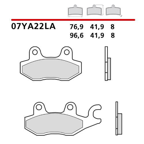 BREMBO BRAKE PADS SINTERED TOURING ROAD YAMAHA  07YA22LA