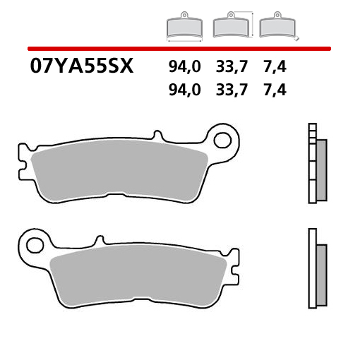 BREMBO BRAKE PADS SINTERED MX SM ENDURO 07YA55SX