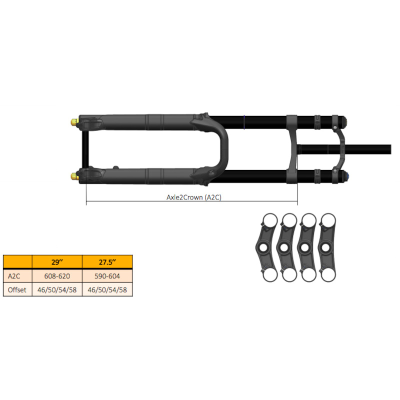 OHLINS DH RACE FORK CROWN SET OFFSET 46