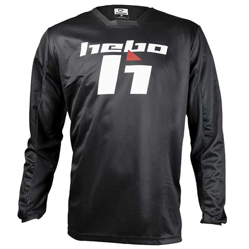 HEBO SHIRT END/MX SCRATCH II BLACK L HEBO