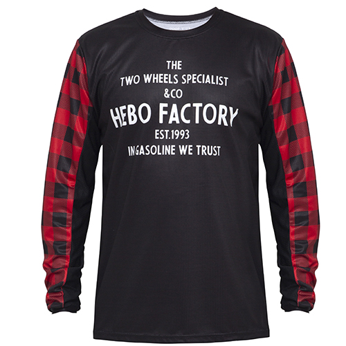 HEBO JERSEY END-M/X WOODSMAN L-RED  HE2553LR