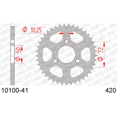 AFAM SPROCKET REAR 420 10100-41