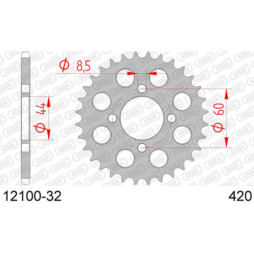 AFAM SPROCKET REAR 420 12100-32