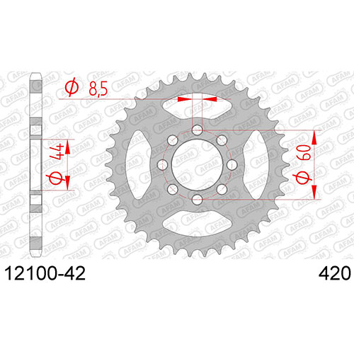 AFAM SPROCKET REAR 420 12100-42