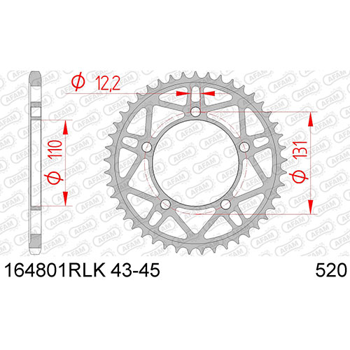 AFAM ΓΡΑΝΑΖΙ ΠΙΣΩ RLK STREET-RACING 520 164801RLK-43