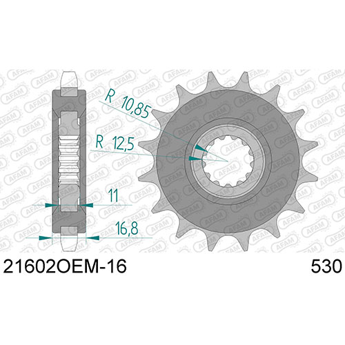 AFAM SPROCKET FRONT 530 21602OEM-16