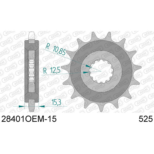 AFAM SPROCKET FRONT 525 28401OEM-15