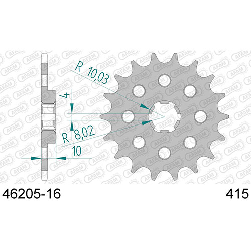 AFAM SPROCKET FRONT 415 46205-16