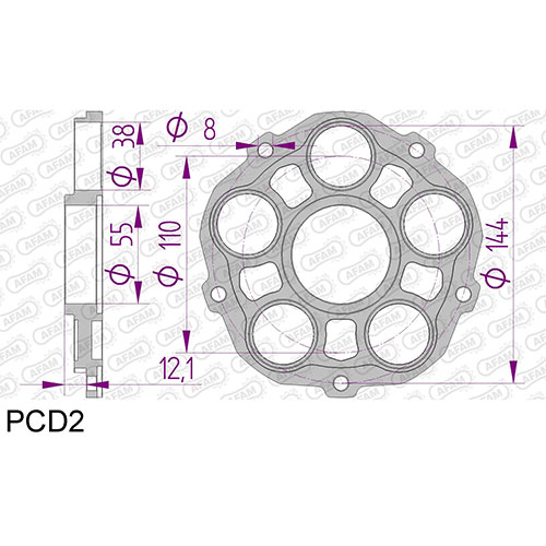 AFAM SPROCKET CARRIER DUCATI 848/1000 MULTISTRADA