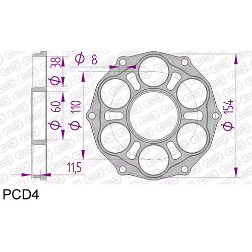 AFAM SPROCKET CARRIER DUCATI 1199