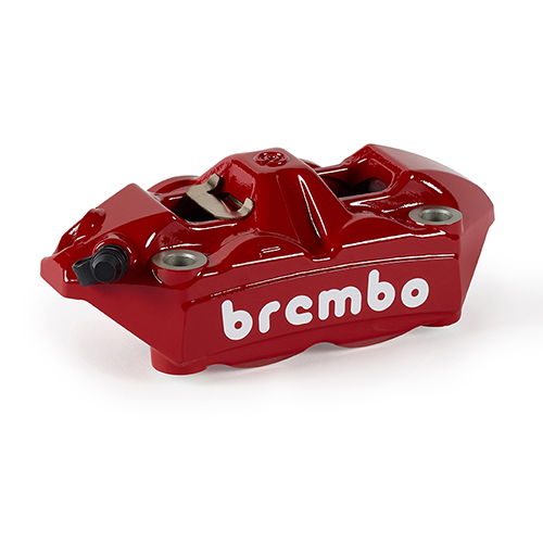 BREMBO CALIPER RADIAL MONOBLOCK M4 100 MM RED WITH WHITE LOGO - DX = RIGHT (SINTERED PADS INCLUDED) 66120988589