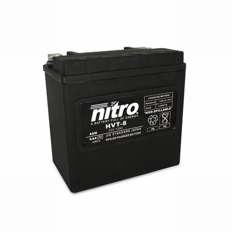 AFAM NITRO HVT 08 AGM closed Harley OE 65948-00 14HVT 08 SLA(dimensions L:148,W:86,H:144)