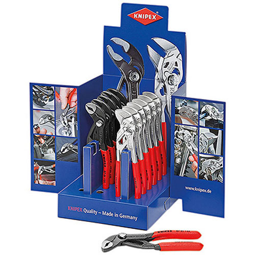 MAROLO COUNTER DISPLAY WITH 6 PREMIUM PLIER-WRENCHES 125 AND 6 COBRA MULTIGRIP PLIERS 125 601350
