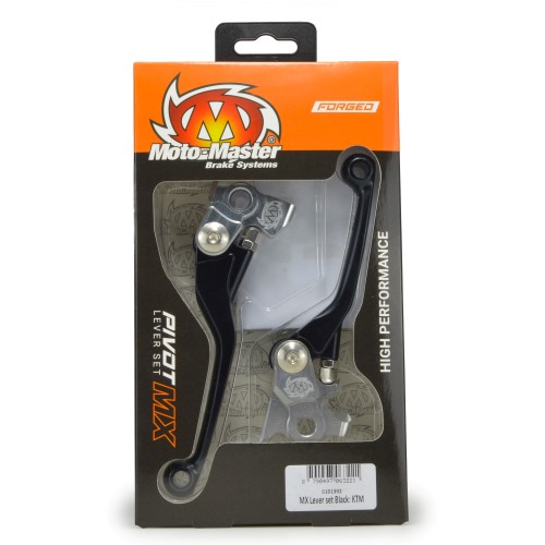 MOTO-MASTER PIVOT MX LEVER SET - BLACK FORGED : GASGAS/HUSQVARNA (BRAKTEC) 0101782