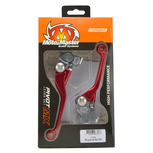 MOTO-MASTER PIVOT MX LEVER SET - RED FORGED : GASGAS/HUSQVARNA (BRAKTEC) 0101783