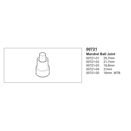 OHLINS MANDREL BALL JOINT 00721-01