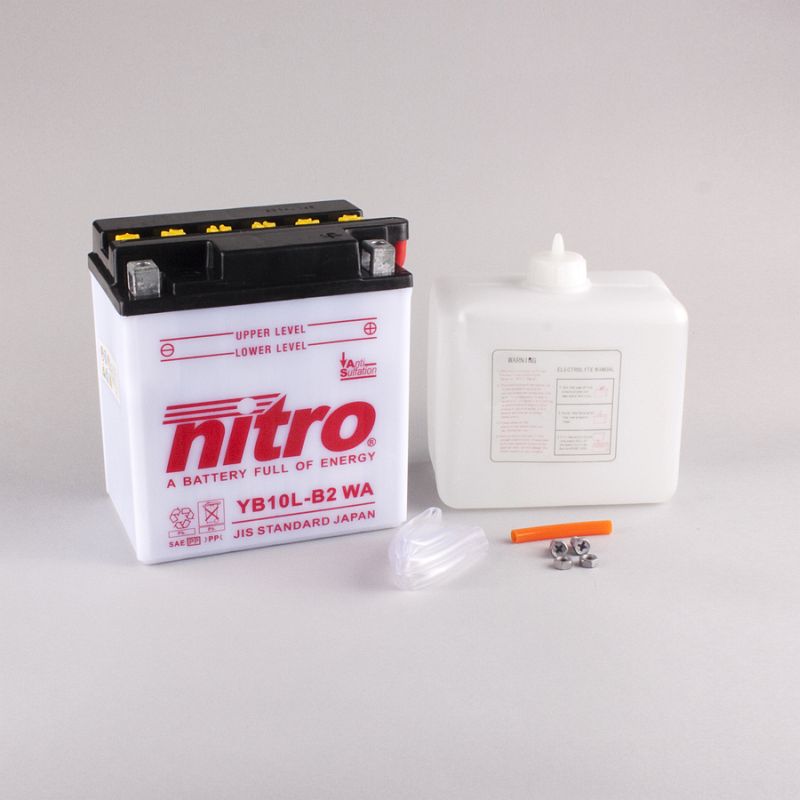 AFAM NITRO YB10L-B2 open with acid pack 14NB10L-B2 WA(dimensions L:135,W:90,H:145)