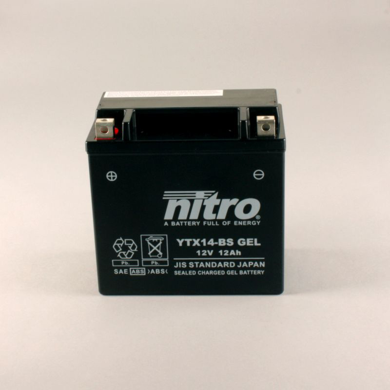 AFAM NITRO YTX14-BS GEL AGM κλειστού τύπου 14NTX14 SLA(διαστάσεις Μ:150,Π:87,Υ:145)