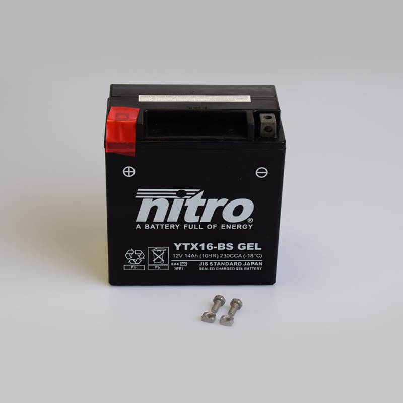 AFAM NITRO YTX16-BS GEL AGM κλειστού τύπου 14NTX16 SLA(διαστάσεις Μ:150,Π:87,Υ:161)